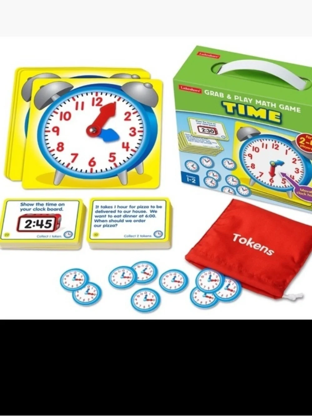 Lakeshore Learning Time Teaching Game Interactive Clock Math Center Homeschool